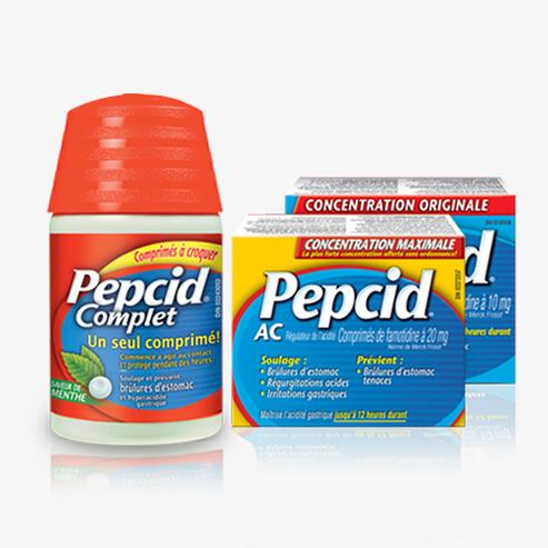 Pepcid Complet et Pepcit AC Concentration Originale